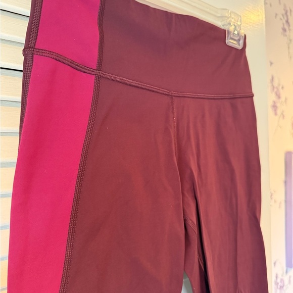 Athleta Asymmetrical Colorblock Tight Leggings with Back Zippered Pocket Size S - Picture 2 of 8